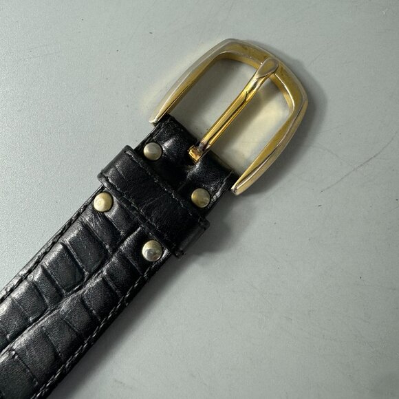 Vintage Andrea Saccardi Made in Italy Three-Section Leather Belt, 40/100 - Picture 9 of 12